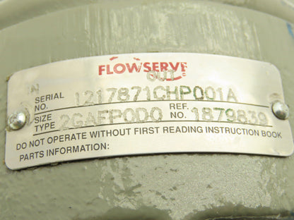 Flowserve 2GAFP0D0 Hydraulic Rotary Gear Pump GA Series