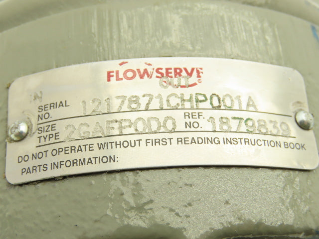 Flowserve 2GAFP0D0 Hydraulic Rotary Gear Pump GA Series