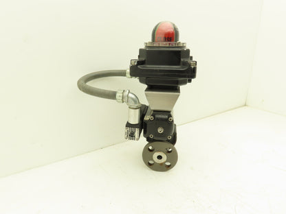 Idurco 1/2" Stainless Ball Valve #150 275psi 1/4 Turn Actuator w/Switch