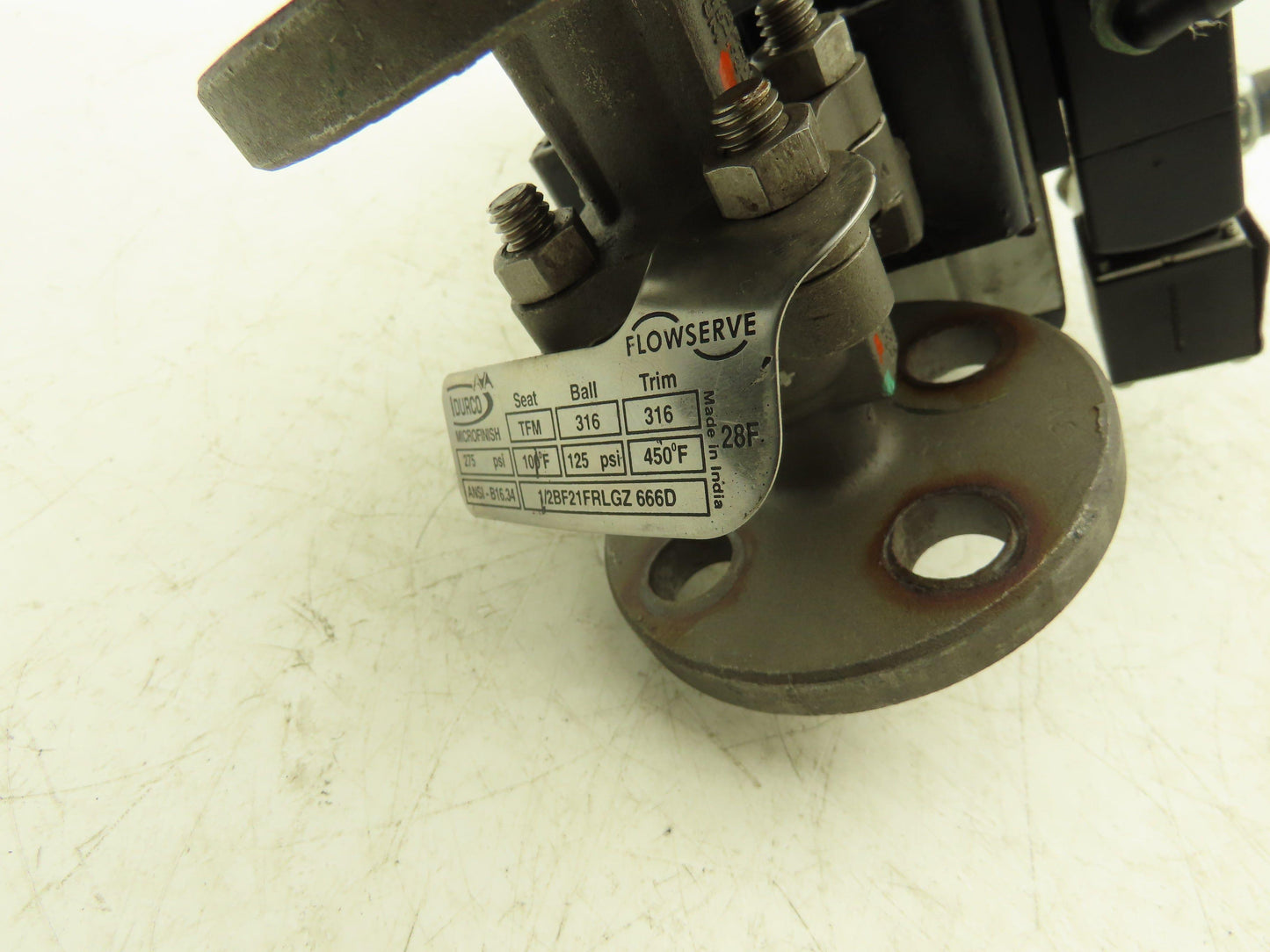 Idurco 1/2" Stainless Ball Valve #150 275psi 1/4 Turn Actuator w/Switch