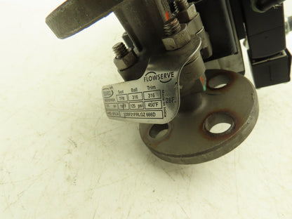 Idurco 1/2" Stainless Ball Valve #150 275psi 1/4 Turn Actuator w/Switch