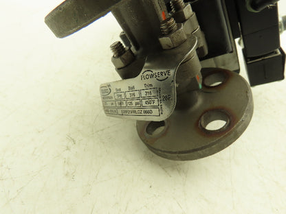 Idurco 1/2" Stainless Ball Valve #150 275psi 1/4 Turn Actuator w/Switch