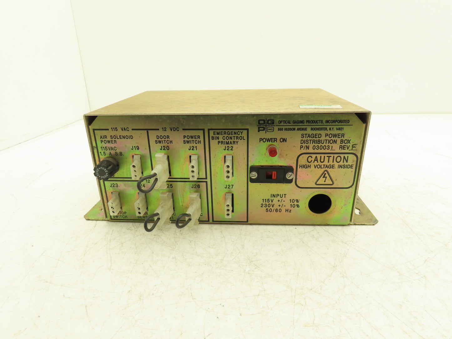 Optical Gaging Products 030031 Staged Power Distribution Box Delay 115/230Vac In