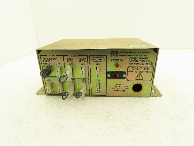 Optical Gaging Products 030031 Staged Power Distribution Box Delay 115/230Vac In