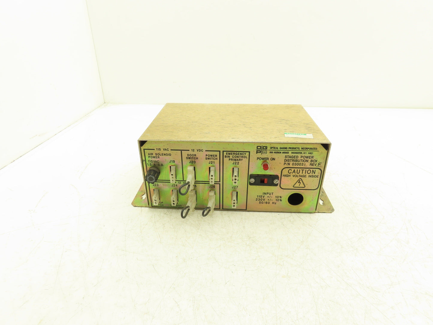 Optical Gaging Products 030031 Staged Power Distribution Box Delay 115/230Vac In