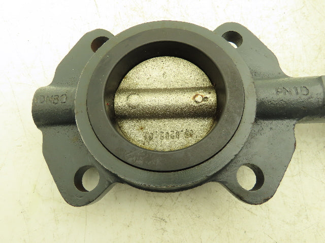 Center Line DN30PN10 Manual Wafer Butterfly Valve 3" 200psi