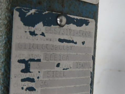 Neles-Jamesbury G110LGC32QC8Y 3" ANSI Globe Valve with Pneumatic Positioner