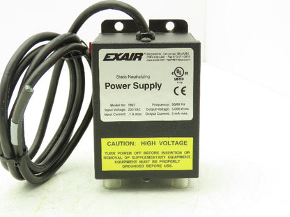 Exair 7907 Power Supply Static Neutralizing 230VAC 5mA Max With On Off Switch