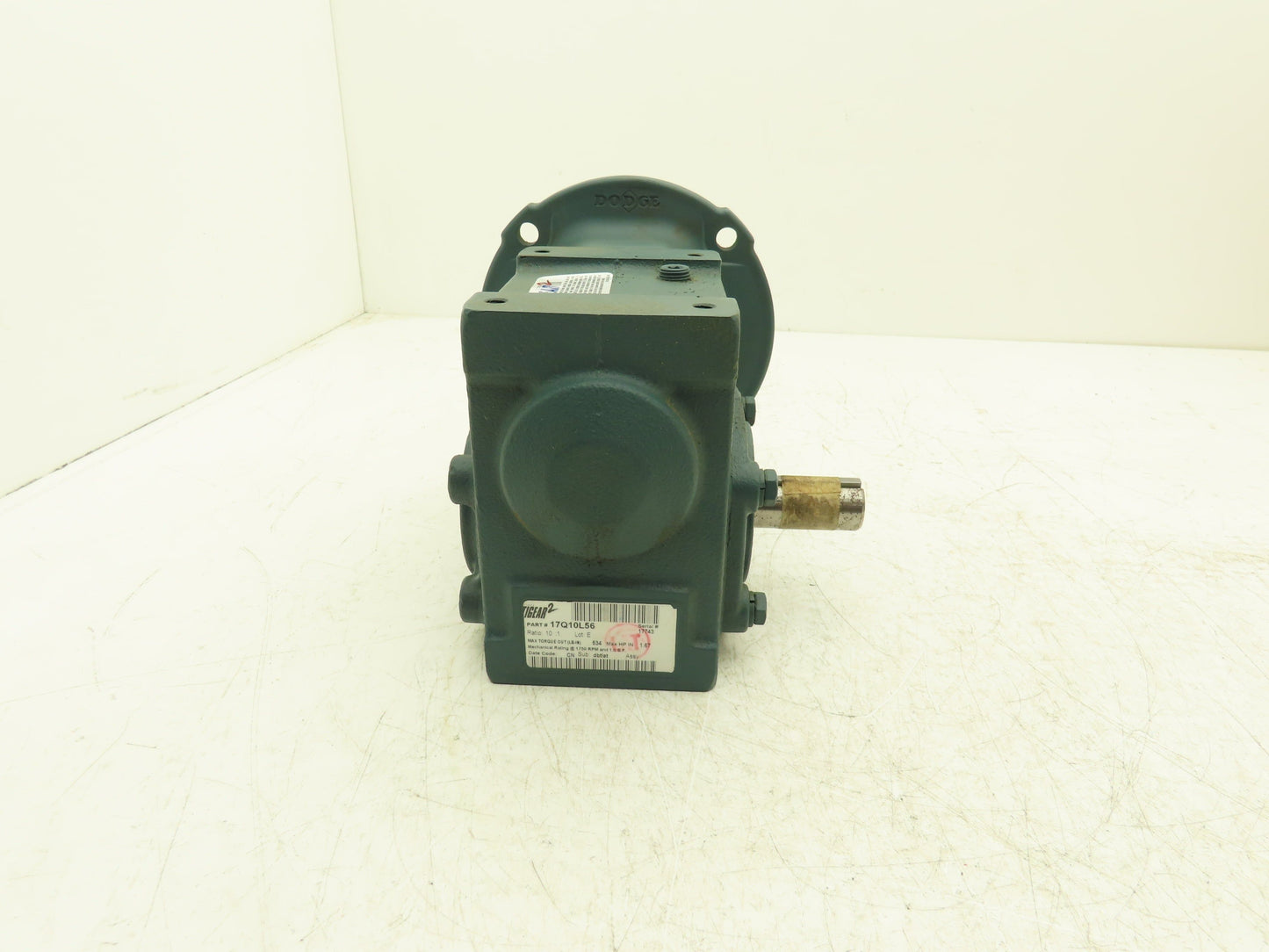 Dodge Tigear 17Q10L56 Worm Gearbox 10:1 Reducer 1.67Hp 175rpm 56C LH Output