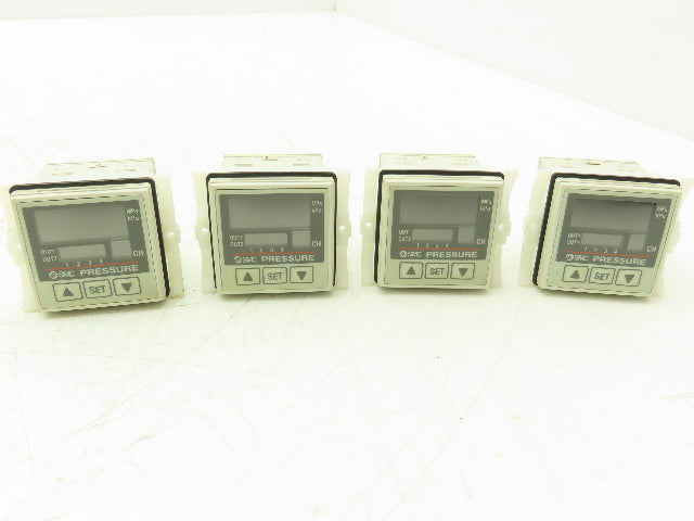 SMC PSE200 Multi Channel Controller Pressure Sensor Lot Of 4