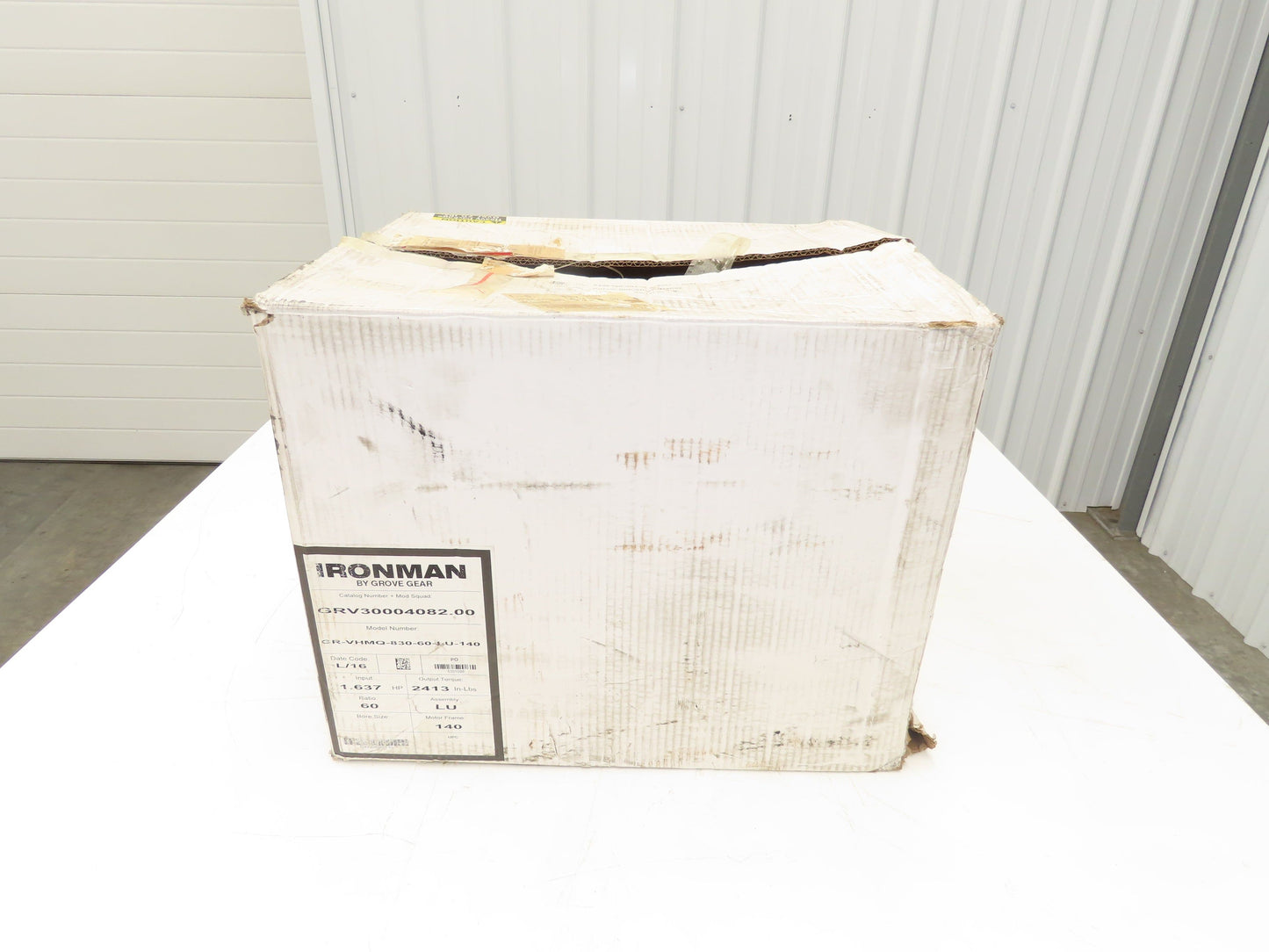 Grove Gear Ironman GR-VHMQ-830-60-LU-140 Gearbox 60:1 Reducer 1.6Hp 29rpm 140TC