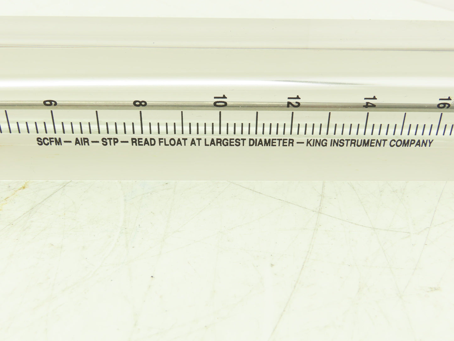 King Instrument 75302117C05 Flow Meter 14" Long 3/4" NPT Adjustable Clear F Port