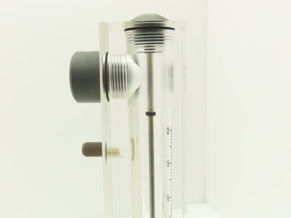 King Instrument 75302117C05 Flow Meter 14" Long 3/4" NPT Adjustable Clear F Port