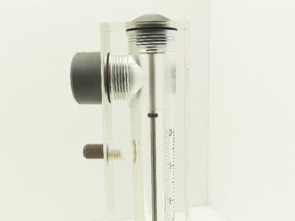 King Instrument 75302117C05 Flow Meter 14" Long 3/4" NPT Adjustable Clear F Port