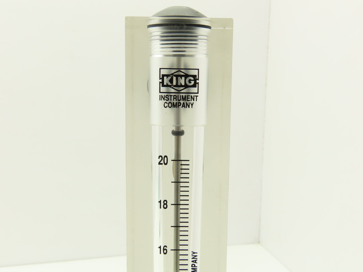 King Instrument 75302117C05 Flow Meter 14" Long 3/4" NPT Adjustable Clear F Port