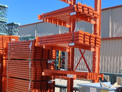 Cantilever Rack 2 W6-15 Post 3 Shelf 1-Side 144" 12' Upright 54"W 48" Arms 3200#