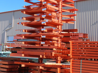 Cantilever Rack 2 W6-15 Post 3 Shelf 1-Side 144" 12' Upright 54"W 48" Arms 3200#