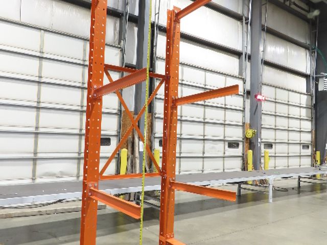 Cantilever Rack 2 W6-15 Post 3 Shelf 1-Side 144" 12' Upright 54"W 48" Arms 3200#