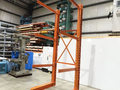 Cantilever Rack 2 W6-15 Post 3 Shelf 1-Side 144" 12' Upright 54"W 48" Arms 3200#