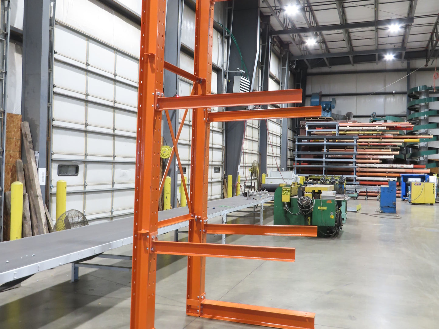 Cantilever Rack 2 W6-15 Post 3 Shelf 1-Side 144" 12' Upright 54"W 48" Arms 3200#