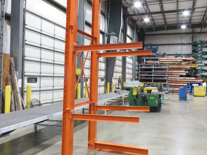 Cantilever Rack 2 W6-15 Post 3 Shelf 1-Side 144" 12' Upright 54"W 48" Arms 3200#