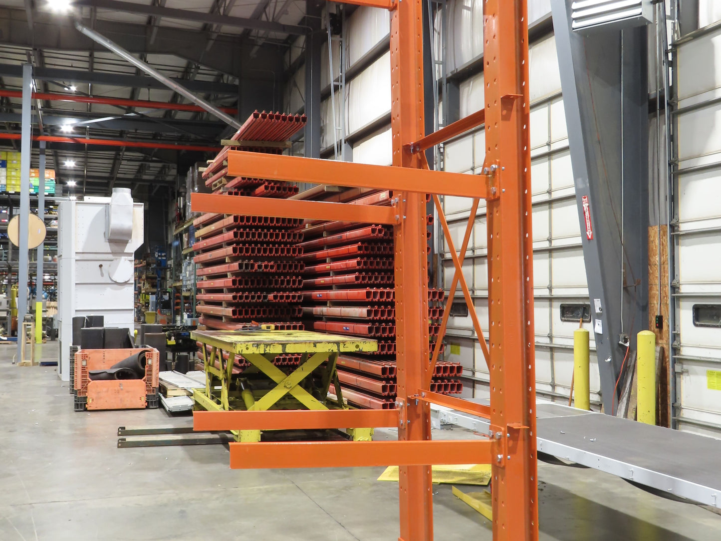 Cantilever Rack 2 W6-15 Post 3 Shelf 1-Side 144" 12' Upright 54"W 48" Arms 3200#