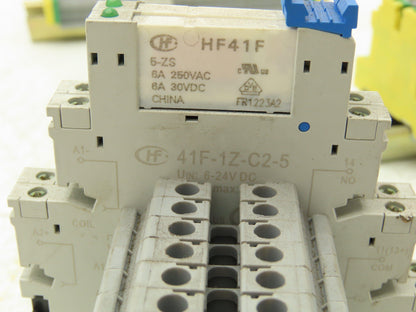 Connectwell Hongfa 41F-1Z-C2-5 Terminal Block Relay base D Rail Mixed Lot of 78