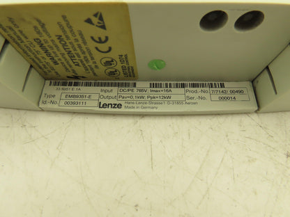 Lenze EMB9351-E Servo Drive Brake Resistor Module 16A