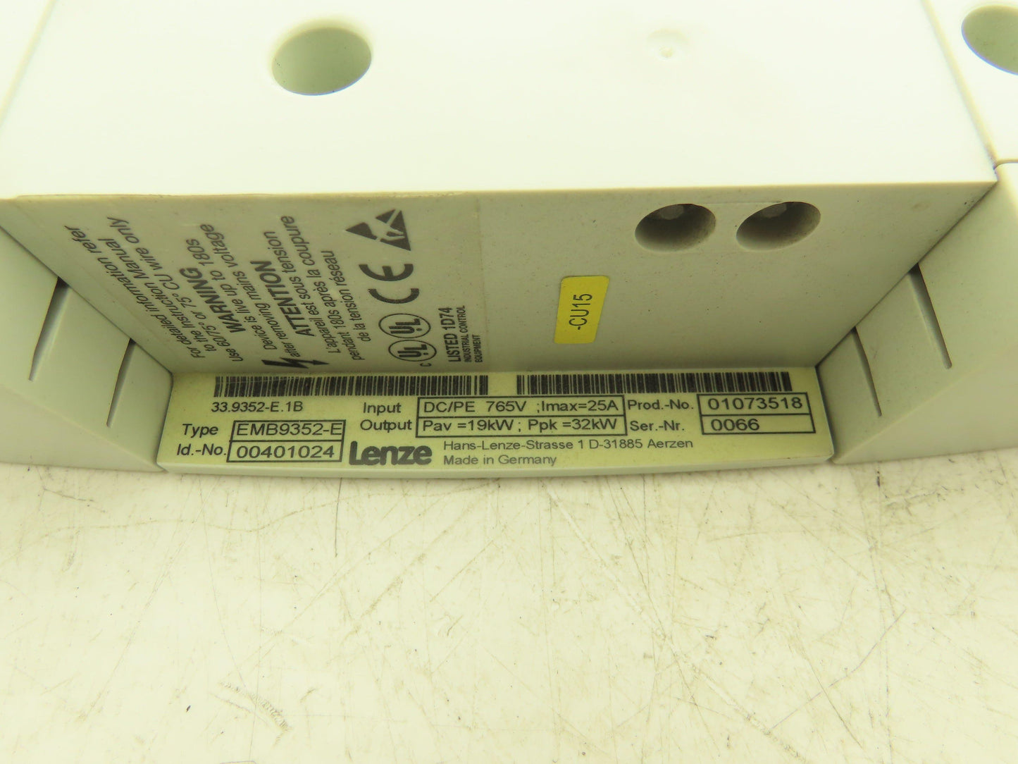 Lenze EMB9352-E Servo Drive Brake Resistor Module 25A