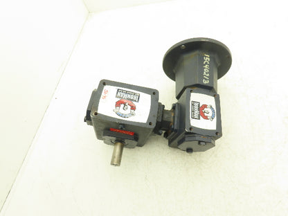 Ironman DM818-300-140-L Gearbox 300:1 Double Reduction 1/8Hp 5.8rpm 56C-145TC