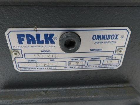 Falk Omnibox 1300WU3A Worm Gearbox 15:1 Reducer 116rpm 1.5Hp LH Output