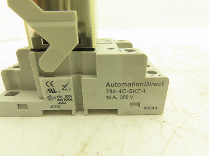Automation Direct 784-4C-24D Control Relay 15A 277V 4PDT 4NO 4NC 24VDC Lot of 6