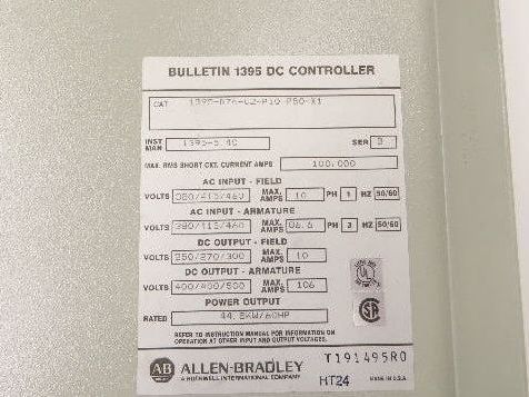 Allen Bradley 1395-B74-C2-P10-P50-X1 DC Controller Drive **PARTS ONLY**