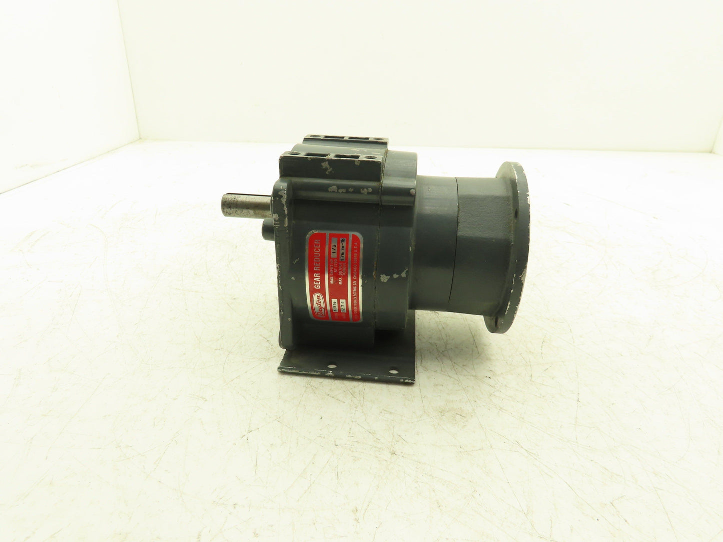 Dayton 1L516 Inline Gearbox 12.7:1 Reducer 138rpm 1/3Hp Parallel Shaft
