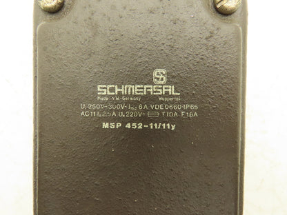 Schmersal MSP 452-11/11Y Rotating Spindle Limit Switch 250V 6A 10mm" Shaft