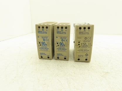 Idec PS5R-SE24 PS5R-SF24 Power Supply 24VDC 5A 3.75A Mixed Lot of 3