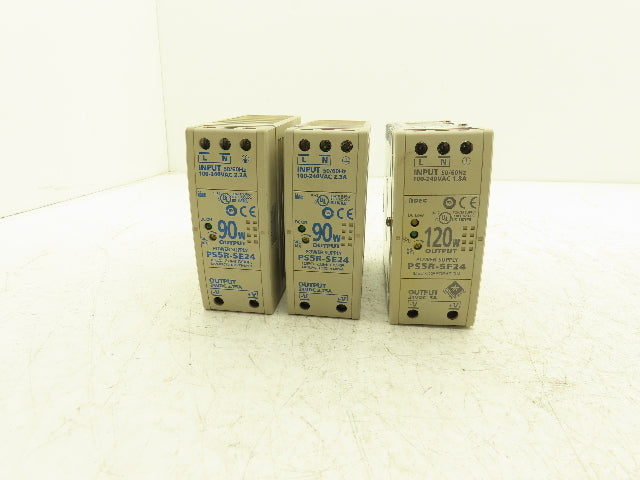 Idec PS5R-SE24 PS5R-SF24 Power Supply 24VDC 5A 3.75A Mixed Lot of 3