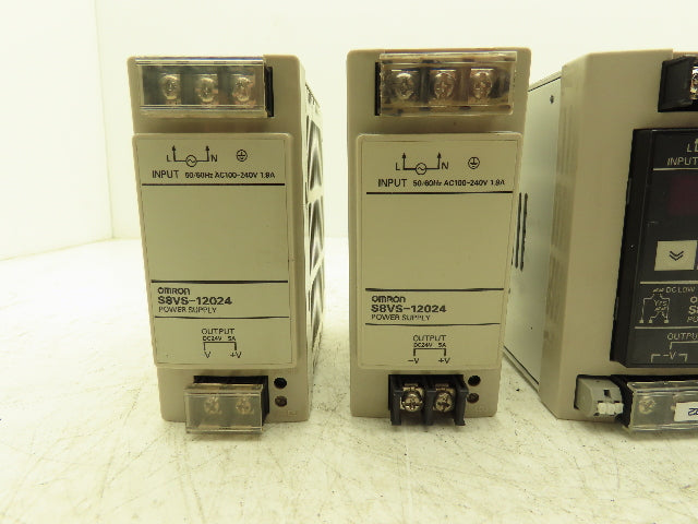Omron S8VS DIN Rail Power Supply 24VDC 7.5A 5A Out 100-240VAC 1Ph In Lot of 5