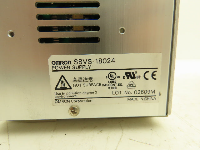Omron S8VS DIN Rail Power Supply 24VDC 7.5A 5A Out 100-240VAC 1Ph In Lot of 5
