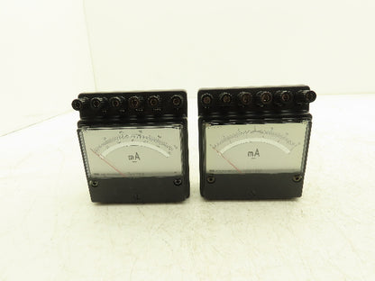 Yokogawa 2051-02 / 2051-03 Yew Ammeter Set 0-30mA & 0-1000mA Mixed Lot of 2