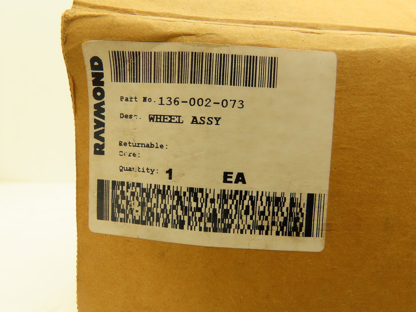 Raymond 136-002-073 Forklift Load Wheel Assembly 2 Wheel Adjustable Height