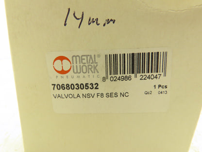 Metal Work 7068030532 Pneumatic Solenoid Air Valve Valvola NSV F8 SES NC 14mm