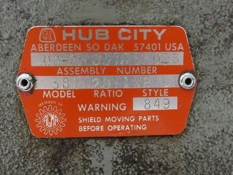 Hub City 381 PowerCube Worm Gearbox Drive 20:1 Reducer 7Hp 88rpm Dual Input