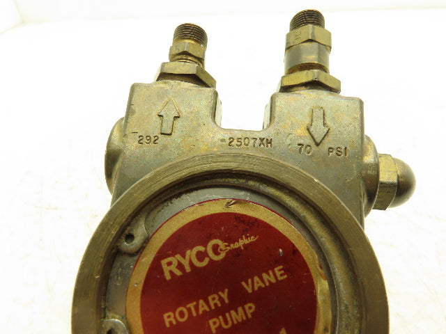 Ryco Graphic 007-01-1 Rotary Vane Pump 70psi