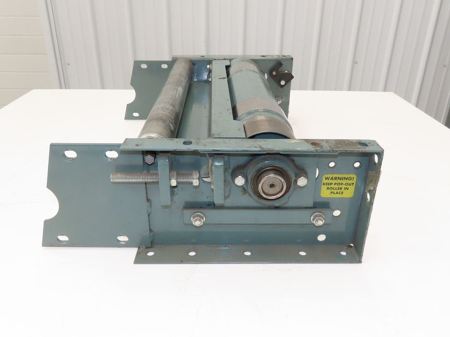 Hytrol 24" Slider Bed Belt Conveyor Take-Up Tail Pulley Assembly 4" Pulley