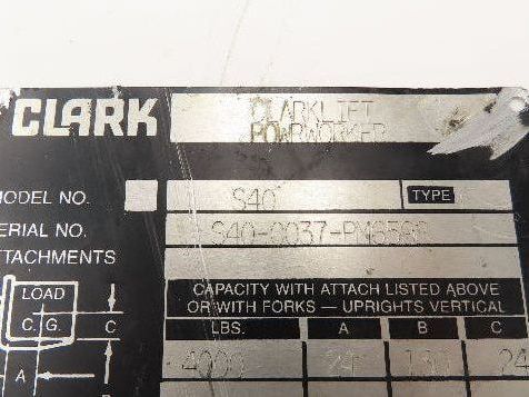 Clark PowrWorker Electric Forklift Hydraulic Cylinders