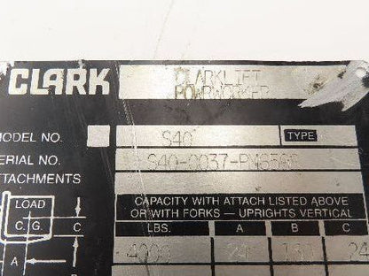 Clark PowrWorker Electric Forklift Hydraulic Cylinders