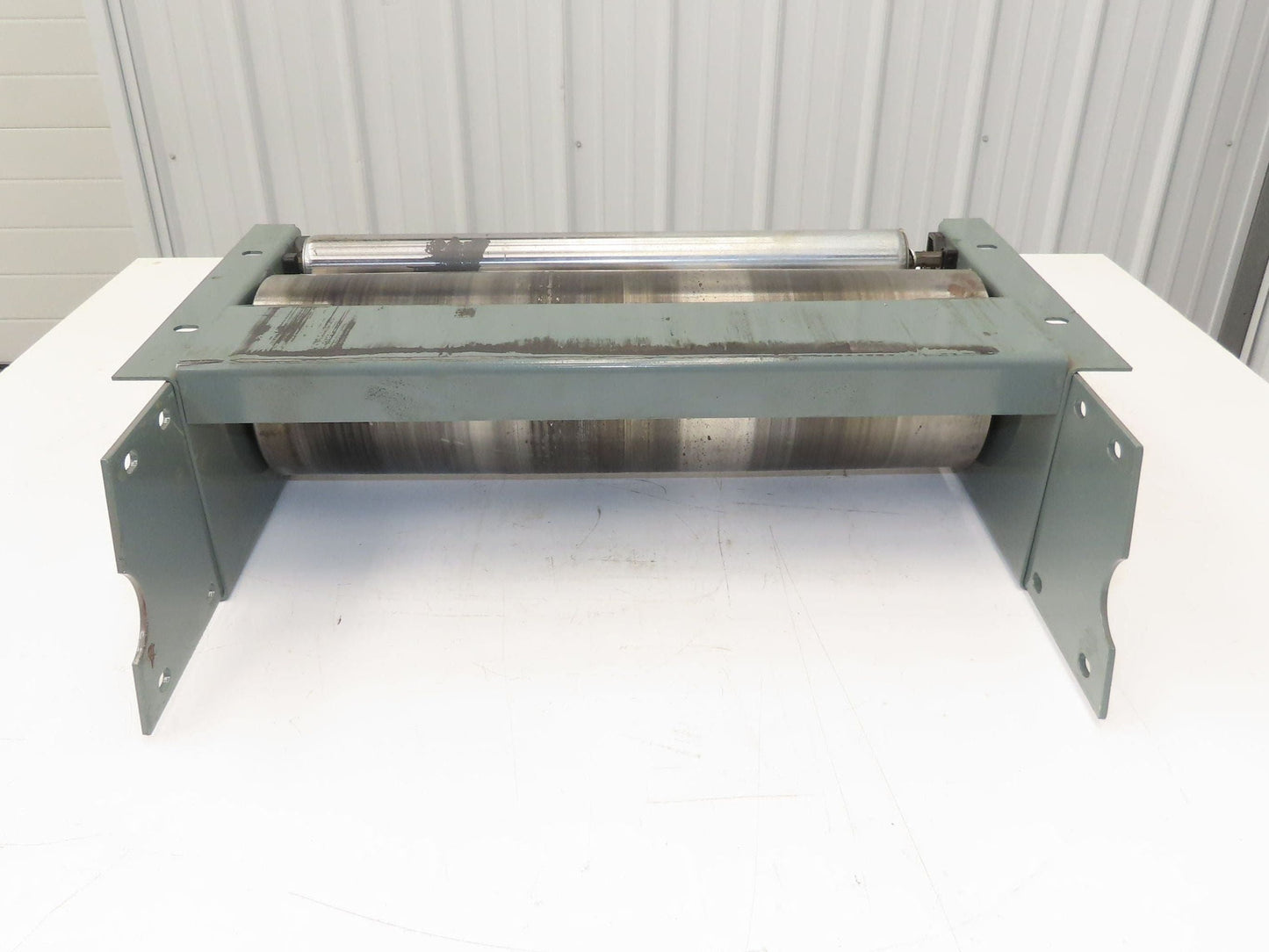 Hytrol 24" Slider Bed Belt Conveyor Tail Pulley Assembly 6" Pulley