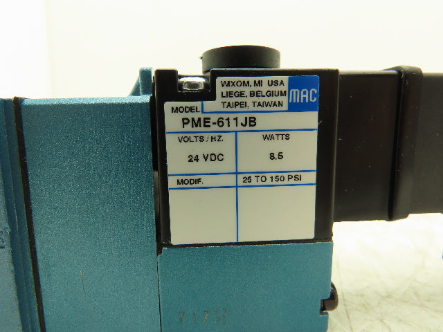 MAC 811C-PM-611JB-152 4-Way Single Solenoid Valve 24V