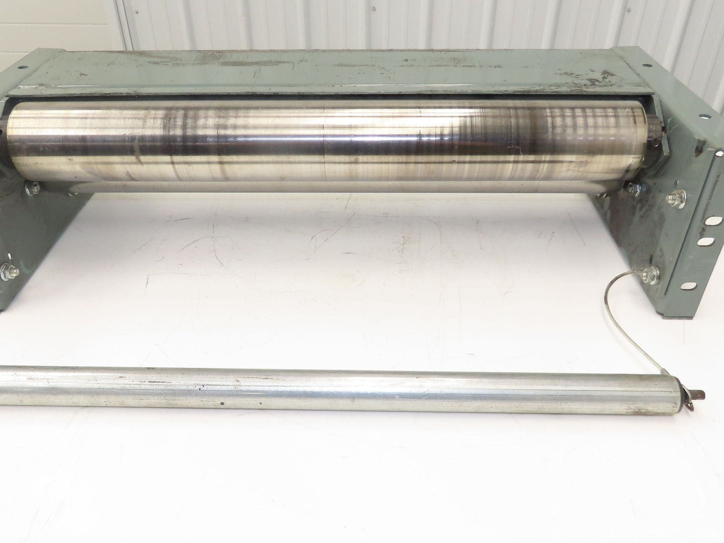 Hytrol 30" Slider Bed Belt Conveyor Tail Pulley Assembly 3.25" Pulley